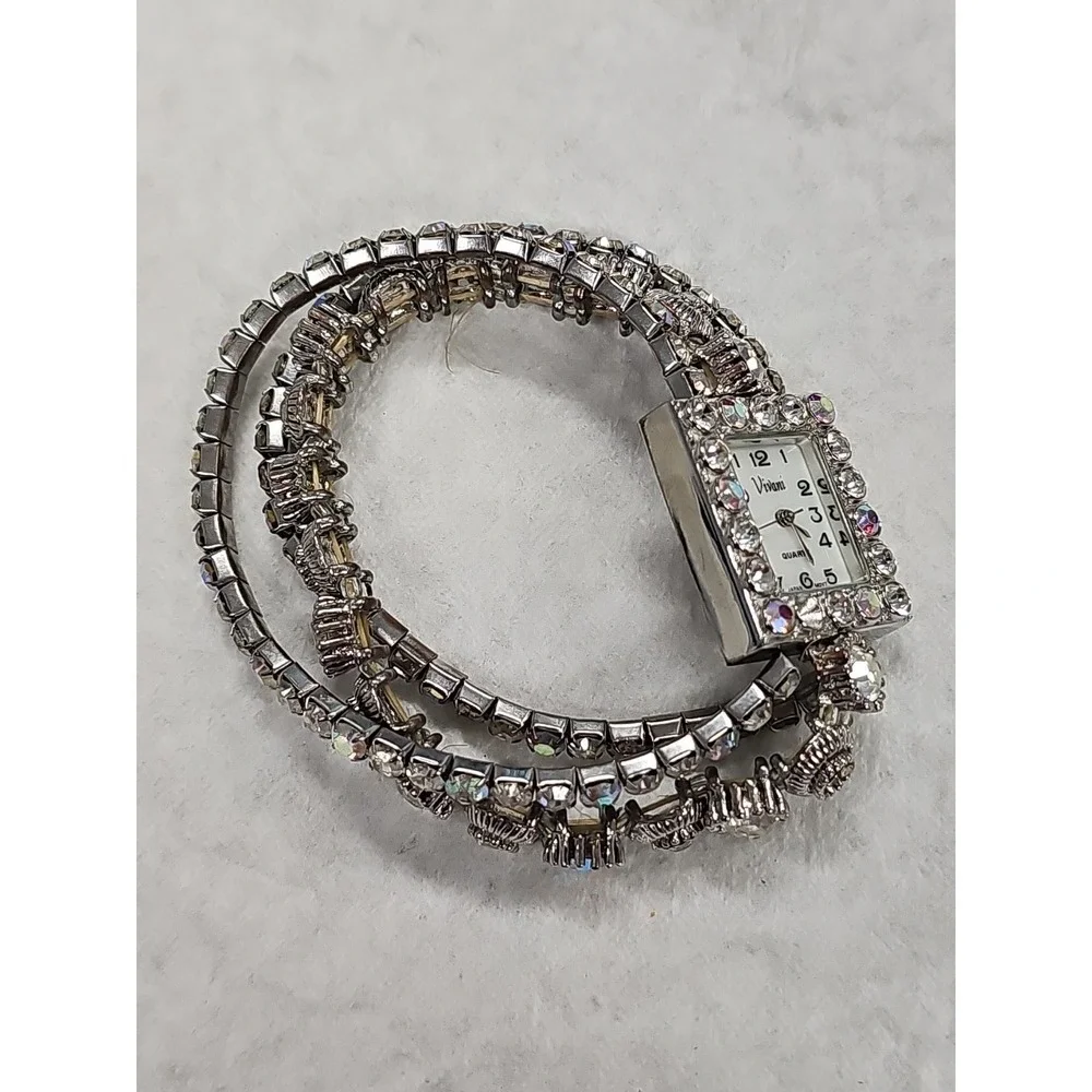 Vivani, Women's, Crystal Adorned, Bling Wristwatch, Untested Need Battery To Try